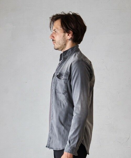 MEN'S BIGI / メンズビギ シャツ・ブラウス | スーパーストレッチデニムスタンドカラー | 詳細3