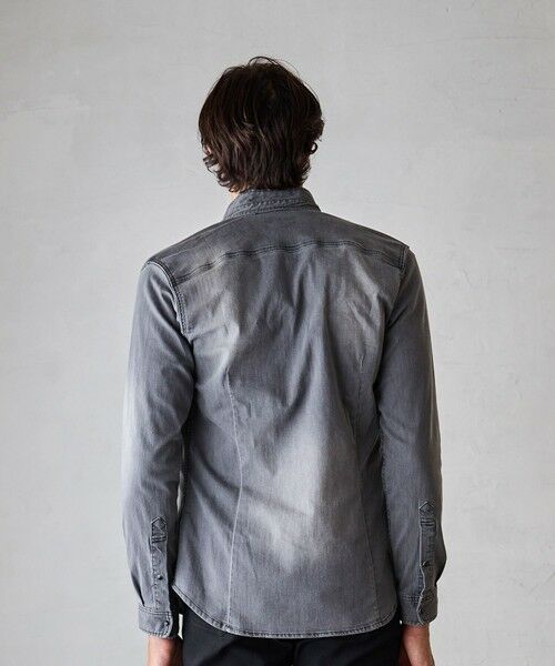 MEN'S BIGI / メンズビギ シャツ・ブラウス | スーパーストレッチデニムスタンドカラー | 詳細4