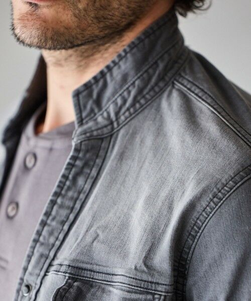 MEN'S BIGI / メンズビギ シャツ・ブラウス | スーパーストレッチデニムスタンドカラー | 詳細5