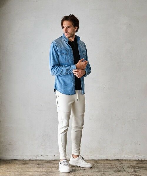 MEN'S BIGI / メンズビギ シャツ・ブラウス | スーパーストレッチデニムスタンドカラー | 詳細9