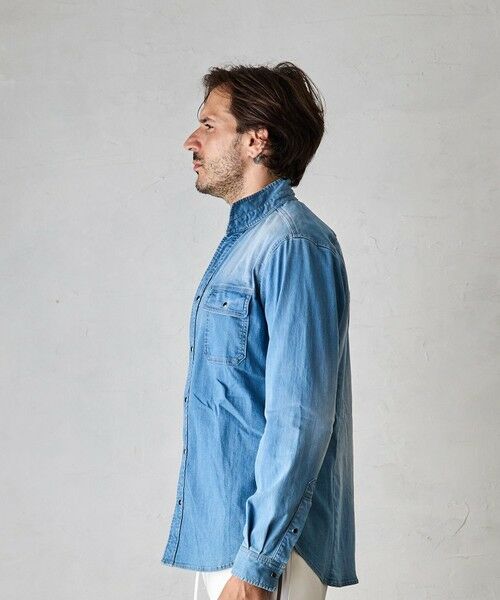 MEN'S BIGI / メンズビギ シャツ・ブラウス | スーパーストレッチデニムスタンドカラー | 詳細11