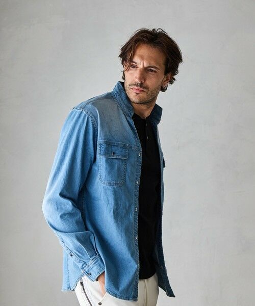 MEN'S BIGI / メンズビギ シャツ・ブラウス | スーパーストレッチデニムスタンドカラー | 詳細8