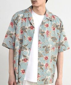 MEN'S BIGI / メンズビギ シャツ・ブラウス | ペイズリープリンオープンカラー半袖シャツ