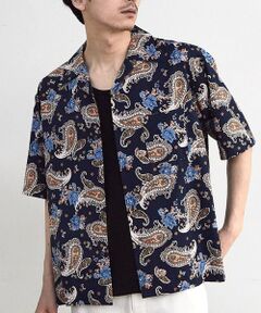 MEN'S BIGI / メンズビギ シャツ・ブラウス | ペイズリープリンオープンカラー半袖シャツ