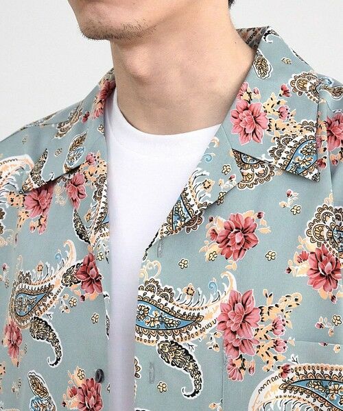 MEN'S BIGI / メンズビギ シャツ・ブラウス | ペイズリープリンオープンカラー半袖シャツ | 詳細6