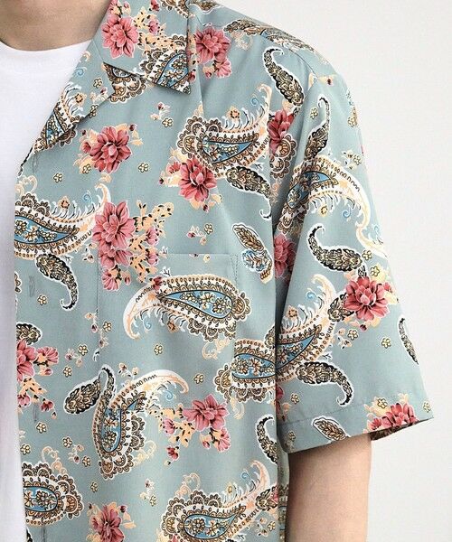 MEN'S BIGI / メンズビギ シャツ・ブラウス | ペイズリープリンオープンカラー半袖シャツ | 詳細7