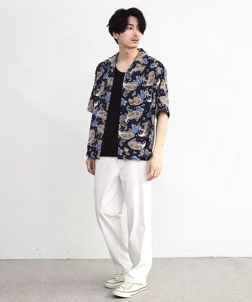 MEN'S BIGI / メンズビギ シャツ・ブラウス | ペイズリープリンオープンカラー半袖シャツ | 詳細11