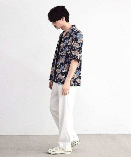 MEN'S BIGI / メンズビギ シャツ・ブラウス | ペイズリープリンオープンカラー半袖シャツ | 詳細12