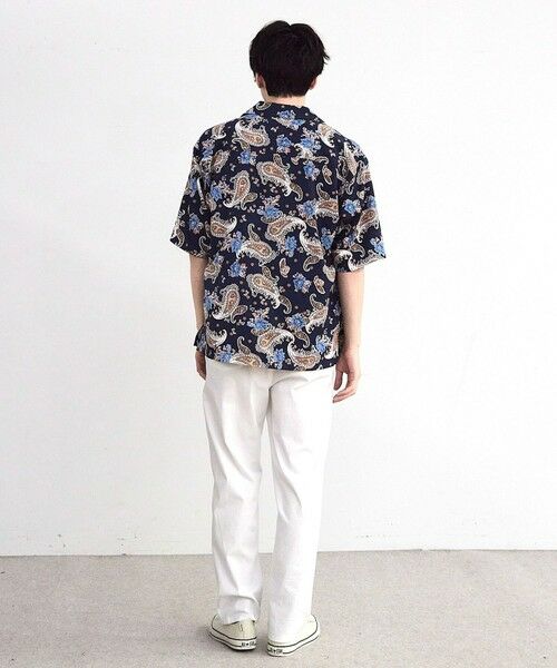 MEN'S BIGI / メンズビギ シャツ・ブラウス | ペイズリープリンオープンカラー半袖シャツ | 詳細13