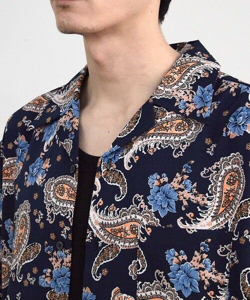 MEN'S BIGI / メンズビギ シャツ・ブラウス | ペイズリープリンオープンカラー半袖シャツ | 詳細16