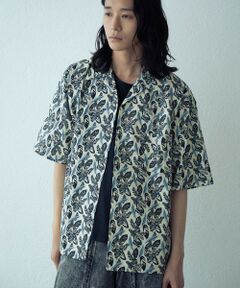 MEN'S BIGI / メンズビギ シャツ・ブラウス | リーフプリントオープンカラー半袖シャツ