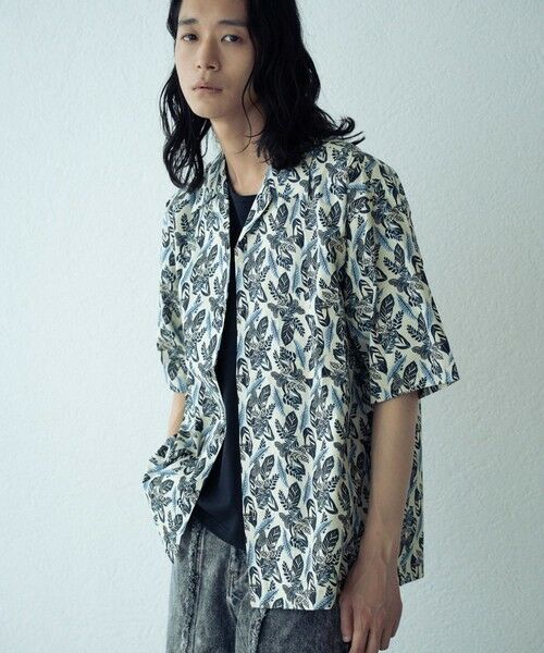 MEN'S BIGI / メンズビギ シャツ・ブラウス | リーフプリントオープンカラー半袖シャツ | 詳細2