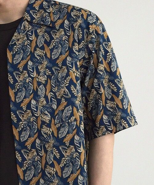 MEN'S BIGI / メンズビギ シャツ・ブラウス | リーフプリントオープンカラー半袖シャツ | 詳細14
