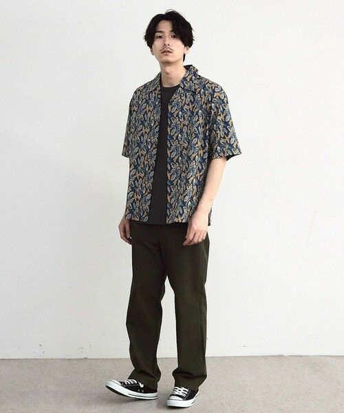 MEN'S BIGI / メンズビギ シャツ・ブラウス | リーフプリントオープンカラー半袖シャツ | 詳細7