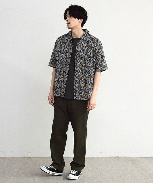 MEN'S BIGI / メンズビギ シャツ・ブラウス | リーフプリントオープンカラー半袖シャツ | 詳細8