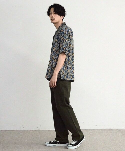 MEN'S BIGI / メンズビギ シャツ・ブラウス | リーフプリントオープンカラー半袖シャツ | 詳細9