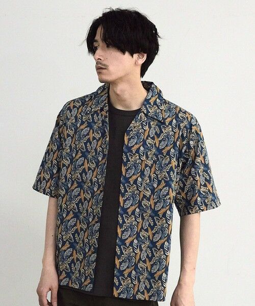 MEN'S BIGI / メンズビギ シャツ・ブラウス | リーフプリントオープンカラー半袖シャツ | 詳細11