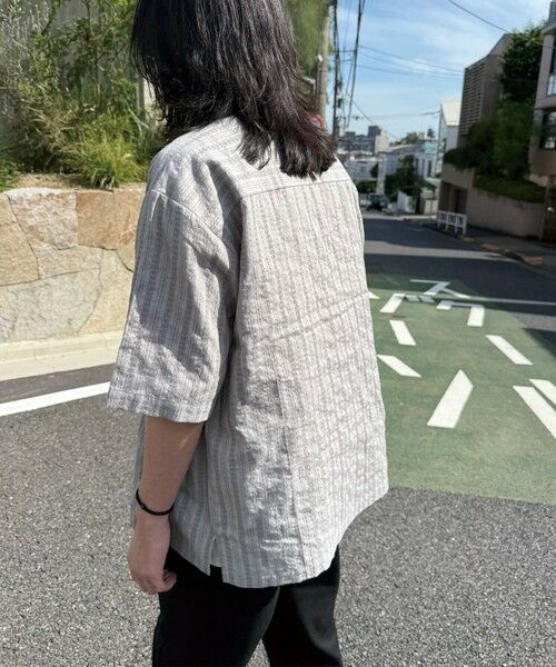 MEN'S BIGI / メンズビギ シャツ・ブラウス | ドビーストライプ半袖シャツ | 詳細5