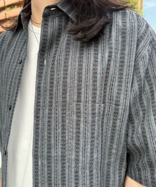 MEN'S BIGI / メンズビギ シャツ・ブラウス | ドビーストライプ半袖シャツ | 詳細15