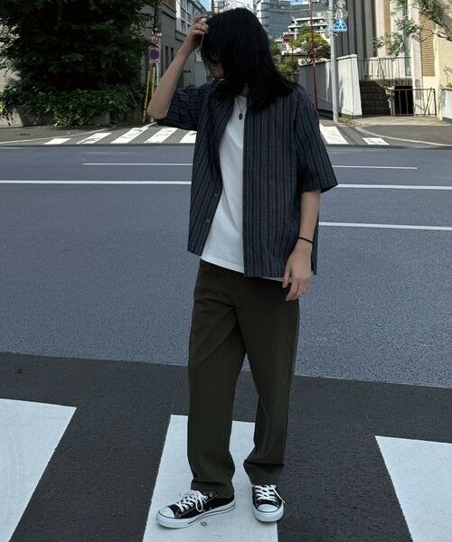 MEN'S BIGI / メンズビギ シャツ・ブラウス | ドビーストライプ半袖シャツ | 詳細13