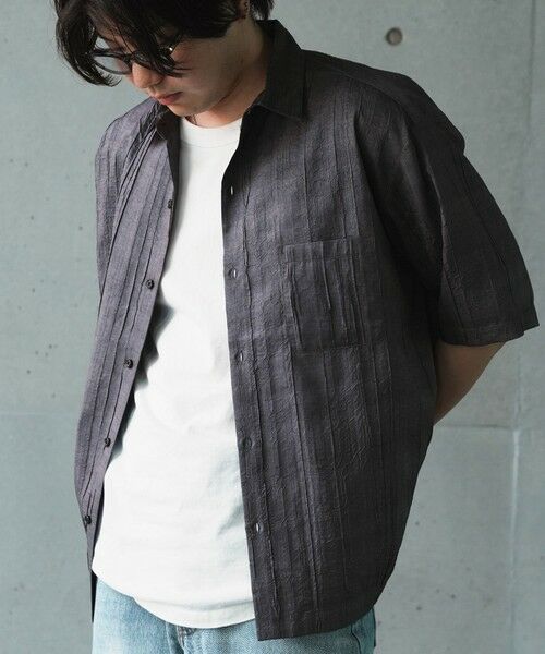 MEN'S BIGI / メンズビギ シャツ・ブラウス | デニムライクワッシャー半袖シャツ | 詳細2