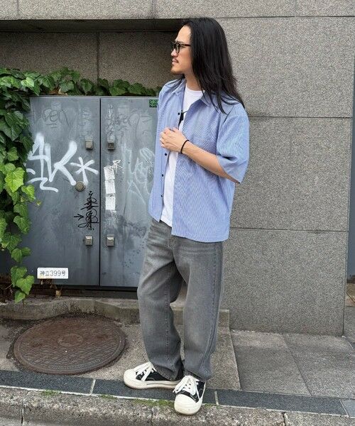 MEN'S BIGI / メンズビギ シャツ・ブラウス | ヘアラインストライプ半袖シャツ | 詳細4