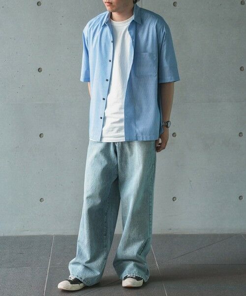 MEN'S BIGI / メンズビギ シャツ・ブラウス | ヘアラインストライプ半袖シャツ | 詳細6