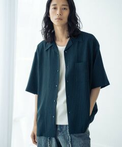 MEN'S BIGI / メンズビギ シャツ・ブラウス | ドビーストライプサッカーオープンカラー半