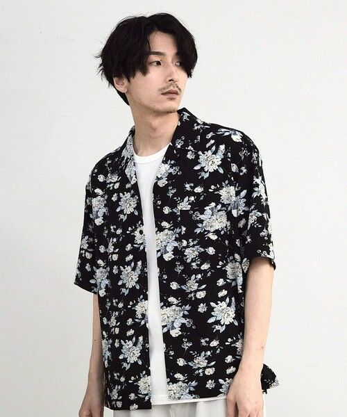 MEN'S BIGI / メンズビギ シャツ・ブラウス | フラワープリントクレープオープンカラー半 | 詳細2