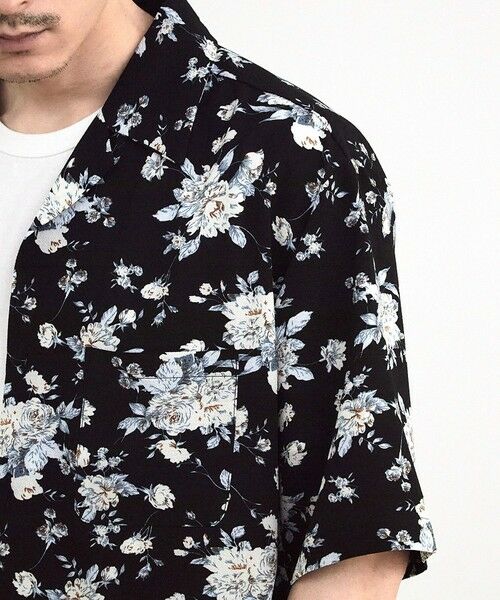 MEN'S BIGI / メンズビギ シャツ・ブラウス | フラワープリントクレープオープンカラー半 | 詳細3