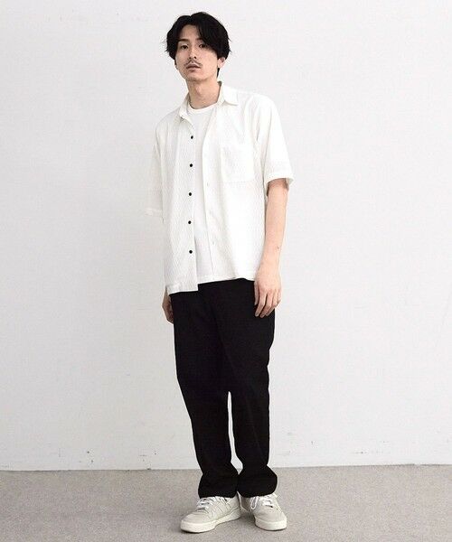 MEN'S BIGI / メンズビギ シャツ・ブラウス | ハニカムシアージャガード半袖シャツ | 詳細1