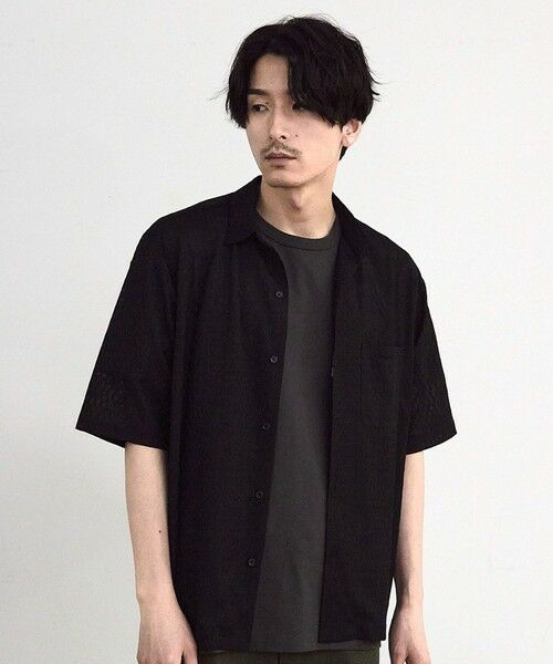 MEN'S BIGI / メンズビギ シャツ・ブラウス | ハニカムシアージャガード半袖シャツ | 詳細4