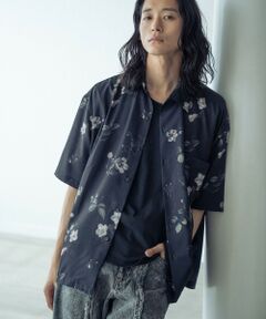 MEN'S BIGI / メンズビギ シャツ・ブラウス | 総柄プリントレギュラーカラールーズドレープ半袖シャツ