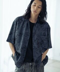 MEN'S BIGI / メンズビギ シャツ・ブラウス | 総柄プリントレギュラーカラールーズドレープ半袖シャツ