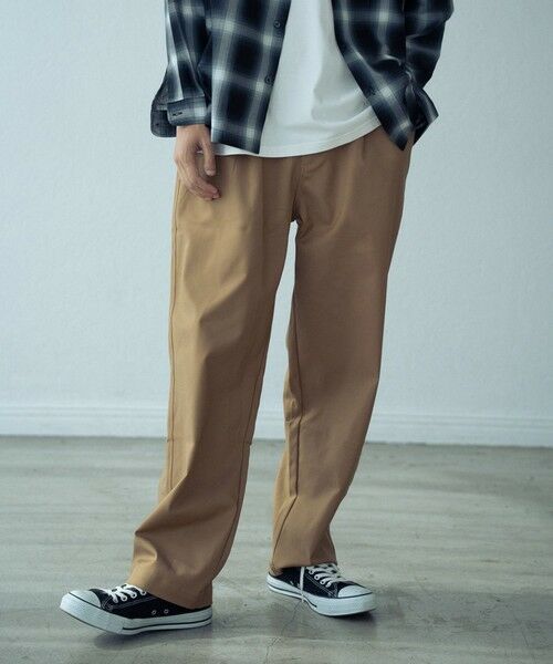 MEN'S BIGI / メンズビギ その他パンツ | ハイパーストレッチタックワイドテーパードイージーパンツ（ベージュ）