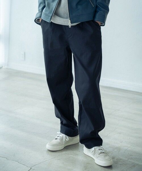 MEN'S BIGI / メンズビギ その他パンツ | ハイパーストレッチタックワイドテーパードイージーパンツ（ブラック）