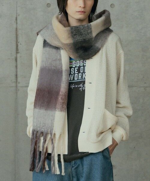 MEN'S BIGI / メンズビギ マフラー・ショール・スヌード・ストール | モヘアライクマフラー | 詳細11