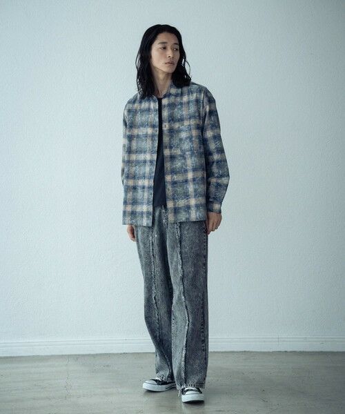 MEN'S BIGI / メンズビギ シャツ・ブラウス | ブリーチチェックシャツ | 詳細9