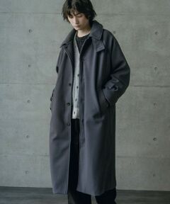 MEN'S BIGI / メンズビギ ダウンジャケット・ベスト | フェイクメルトンルーズステンカラーロングコート