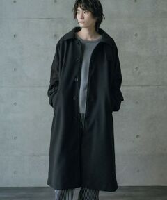 MEN'S BIGI / メンズビギ ダウンジャケット・ベスト | フェイクメルトンルーズステンカラーロングコート