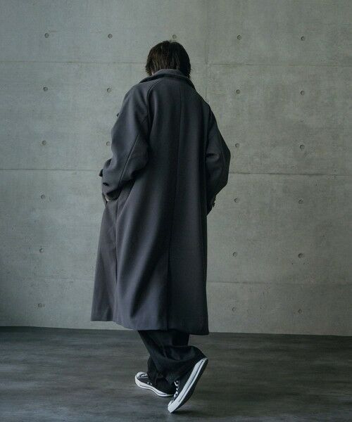 MEN'S BIGI / メンズビギ ダウンジャケット・ベスト | フェイクメルトンルーズステンカラーロングコート | 詳細3