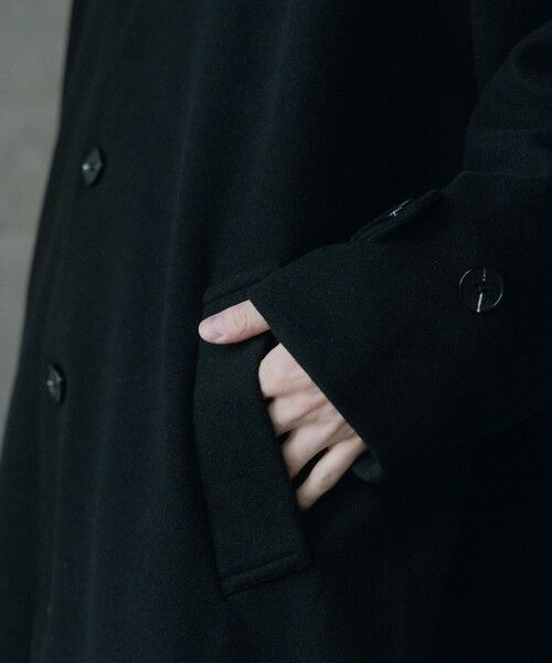 MEN'S BIGI / メンズビギ ダウンジャケット・ベスト | フェイクメルトンルーズステンカラーロングコート | 詳細10