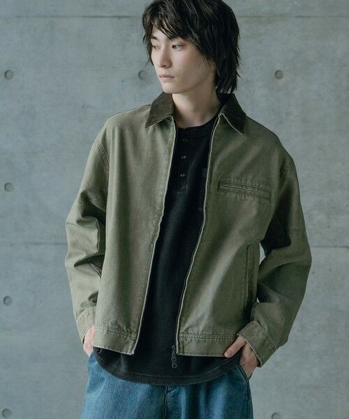 MEN'S BIGI / メンズビギ ブルゾン | 12ozコットンダックデトロイトジャケット（カーキ）
