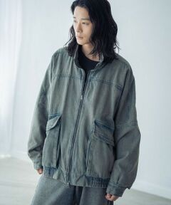 MEN'S BIGI / メンズビギ Gジャン・デニムジャケット | 12ozスラブデニムスタンドブルゾン