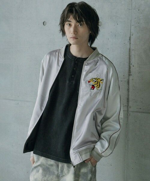 MEN'S BIGI / メンズビギ ブルゾン | リバーシブルスカジャン（オフホワイト）