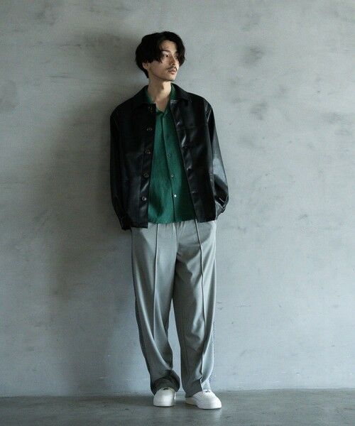 MEN'S BIGI / メンズビギ ブルゾン | シンセティックレザー カバーオールブルゾン | 詳細3