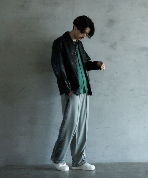 MEN'S BIGI / メンズビギ ブルゾン | シンセティックレザー カバーオールブルゾン | 詳細4