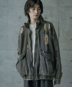 MEN'S BIGI / メンズビギ Gジャン・デニムジャケット | 12ozスラブデニムスタンドブルゾン