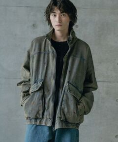 MEN'S BIGI / メンズビギ Gジャン・デニムジャケット | 12ozスラブデニムスタンドブルゾン