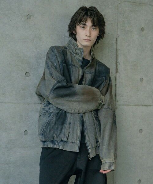 MEN'S BIGI / メンズビギ Gジャン・デニムジャケット | 12ozスラブデニムスタンドブルゾン | 詳細10